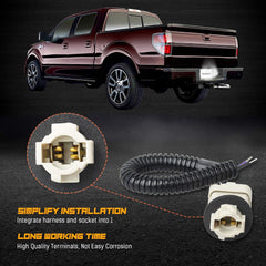 RUXIFEY installed on a Ford F150 rear providing clear plate visibility