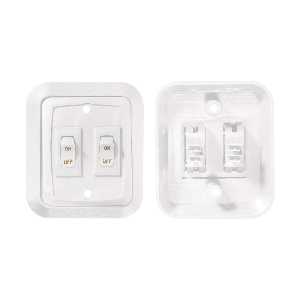 RV Designer S657 close-up of switch terminals and screws demonstrating easy wiring