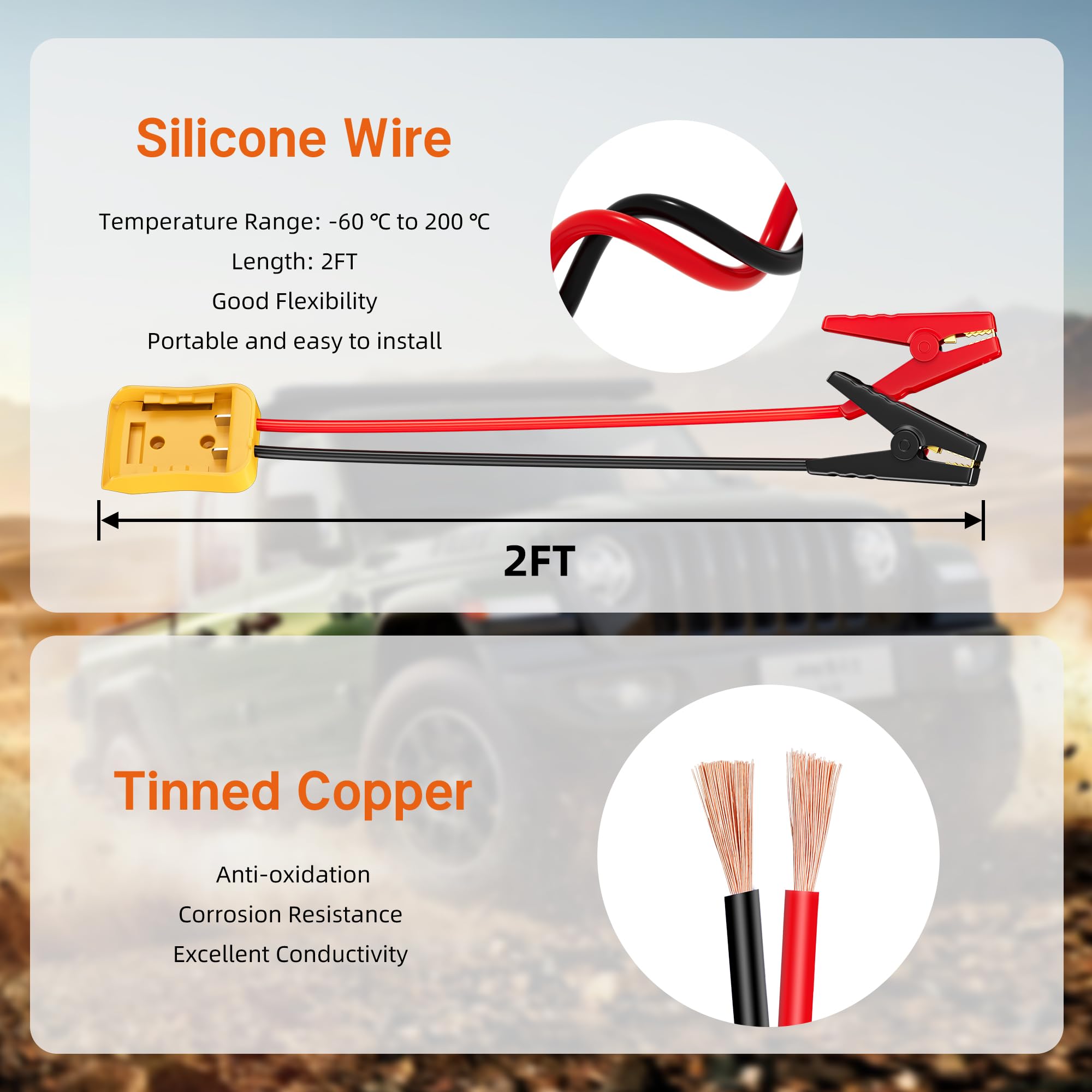RVBOATPAT 8AWG silicone wire texture and flexibility for cold-weather use