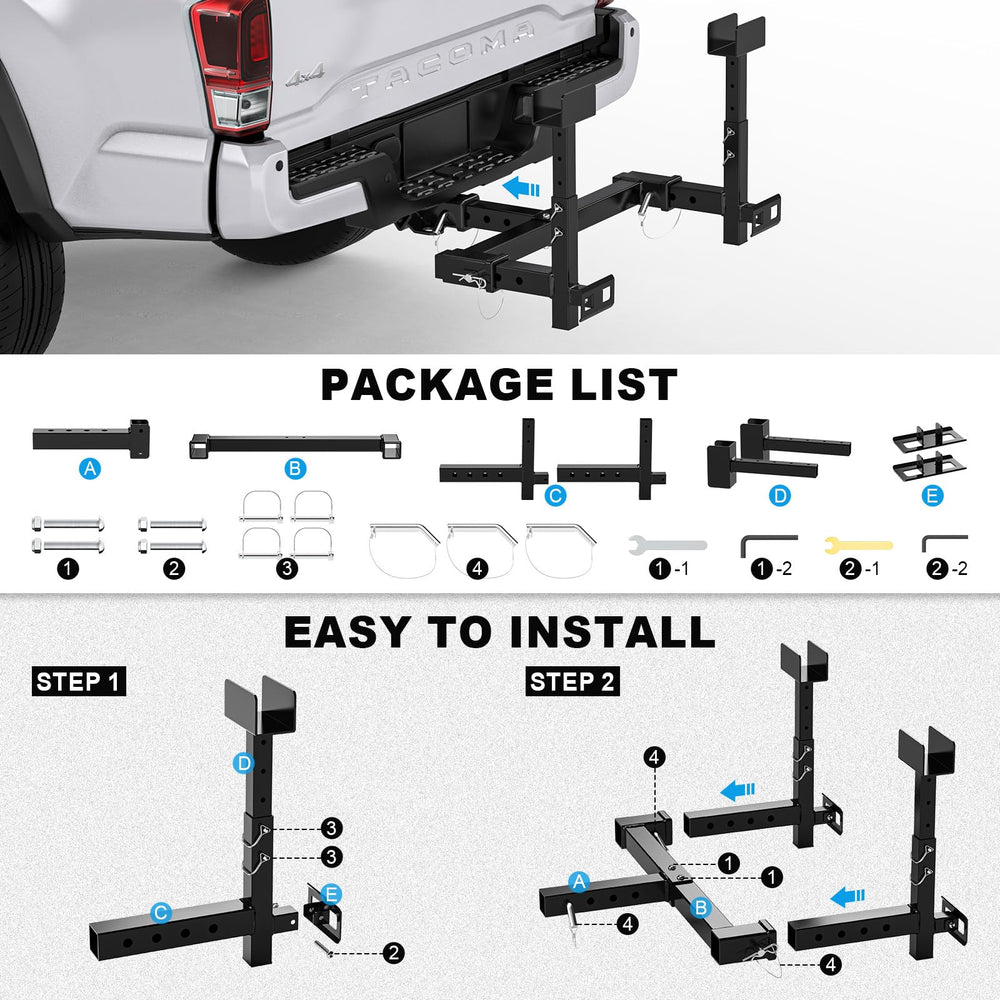 Rvdeaa next to a 2" receiver showing correct hitch fitment benefit