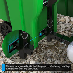 Rvdeaa side view carrying two full bins showing steady, hands-free hauling