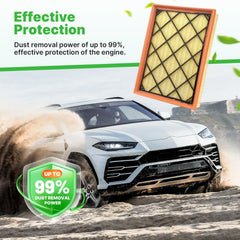 RVgolf cabin filter layered media closeup showing filtration depth and comfort
