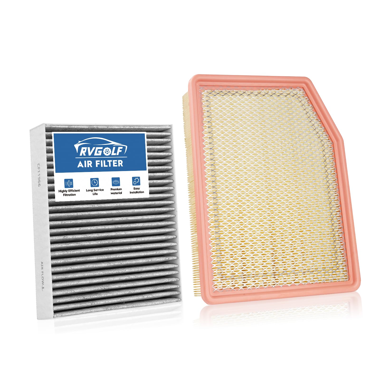 RVgolf engine filter front view showing fitment and protection