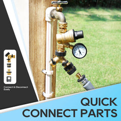 RVGUARD connector detail highlighting quick-connect and elbow for easy attachment benefit
