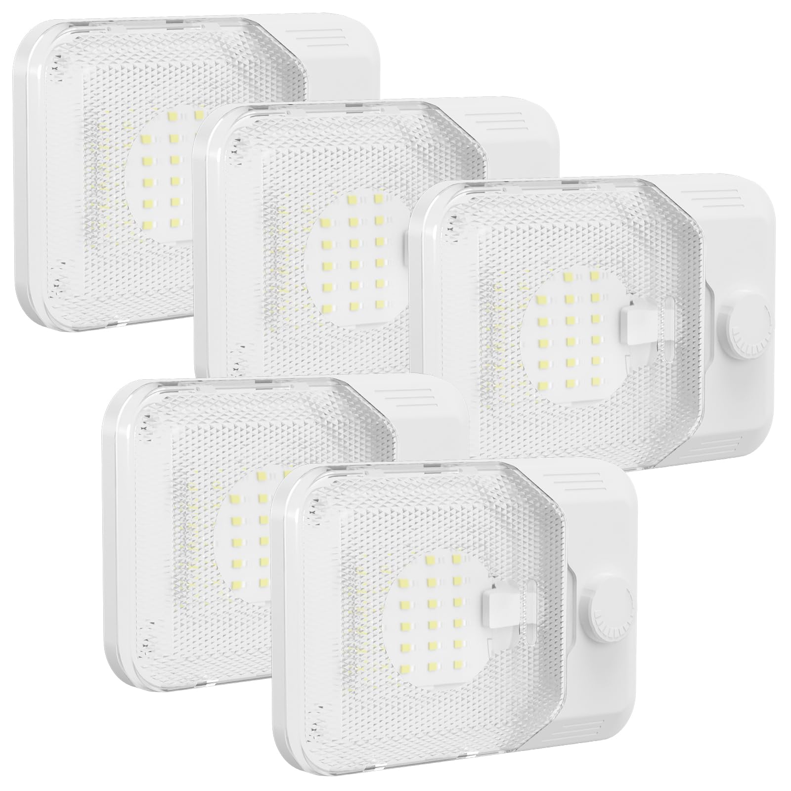 RVGUARD front view of dome light showing clean profile and bright output