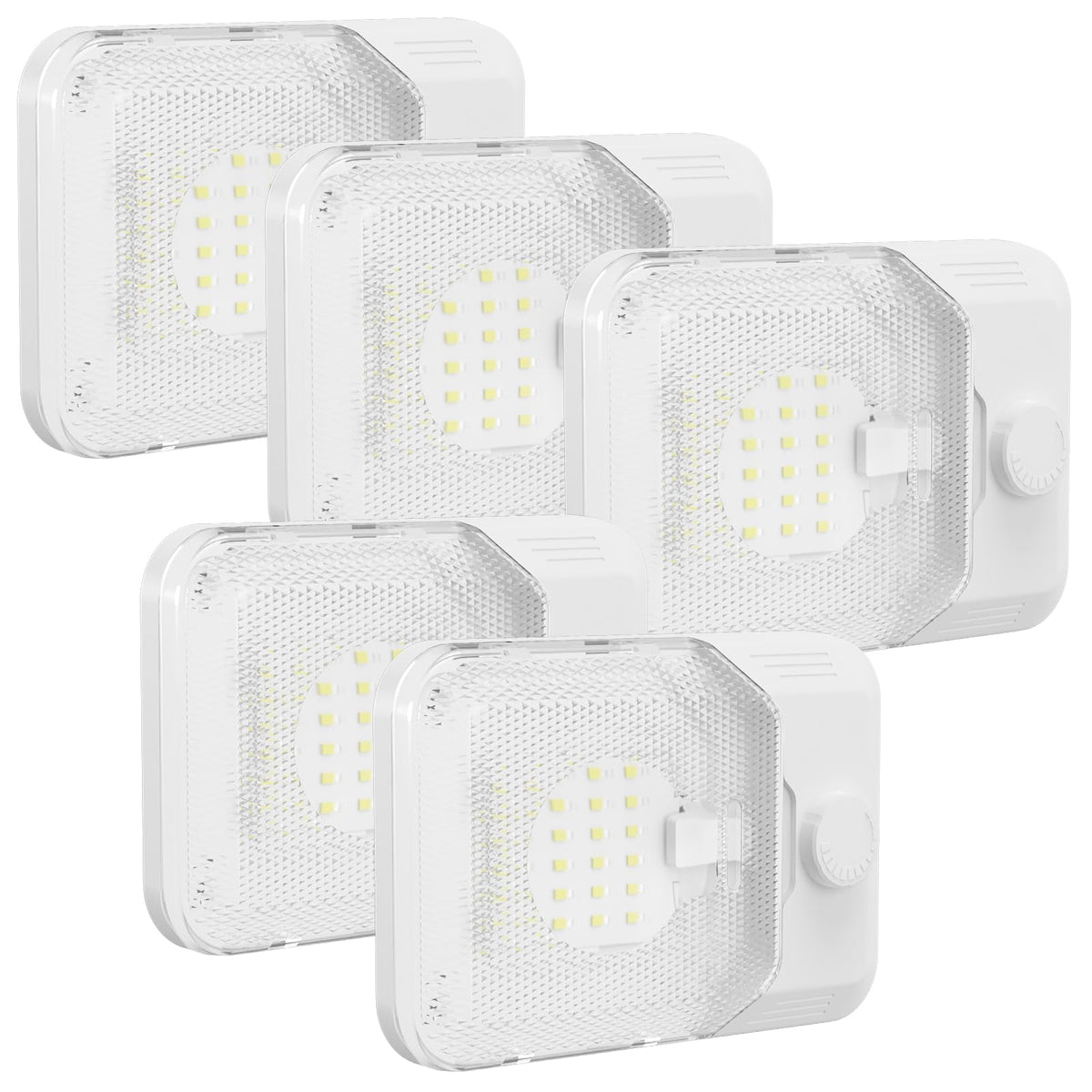 RVGUARD front view of dome light showing clean profile and bright output