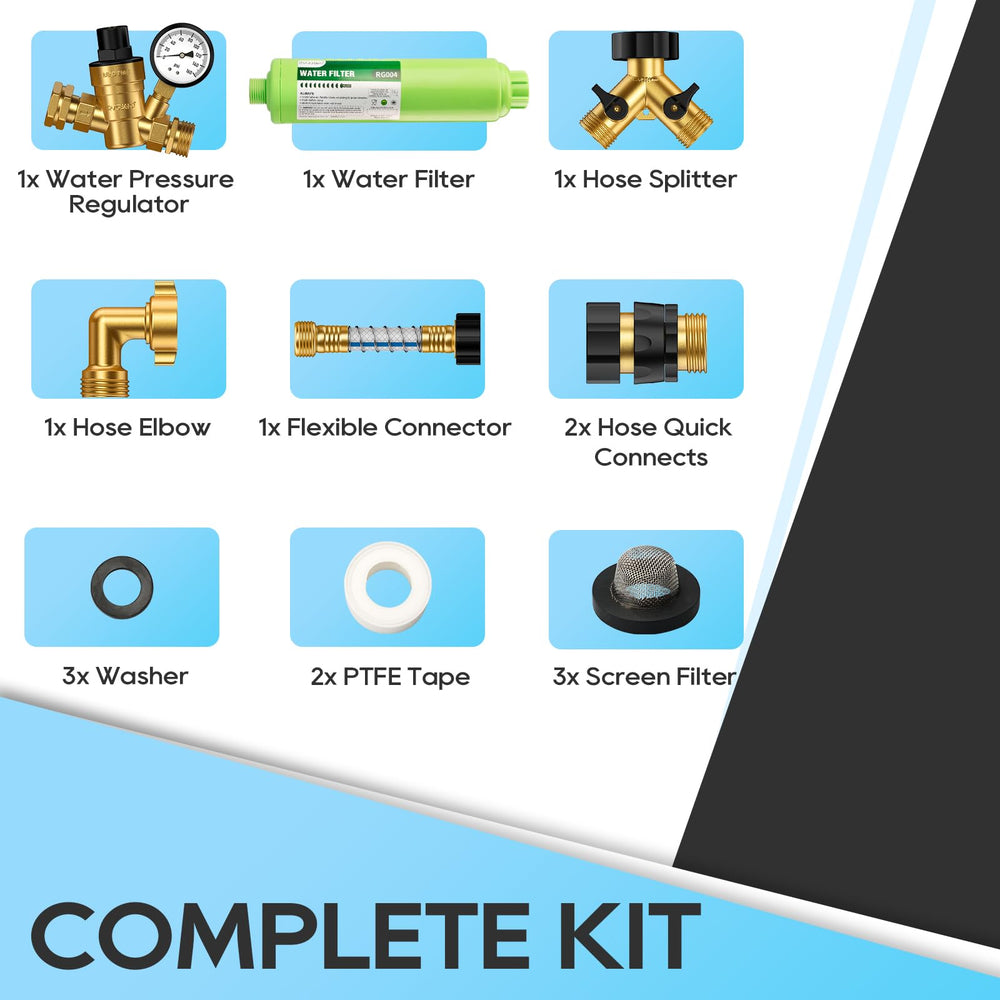 RVGUARD kit in a campsite setting showing practical use and reliable water access benefit