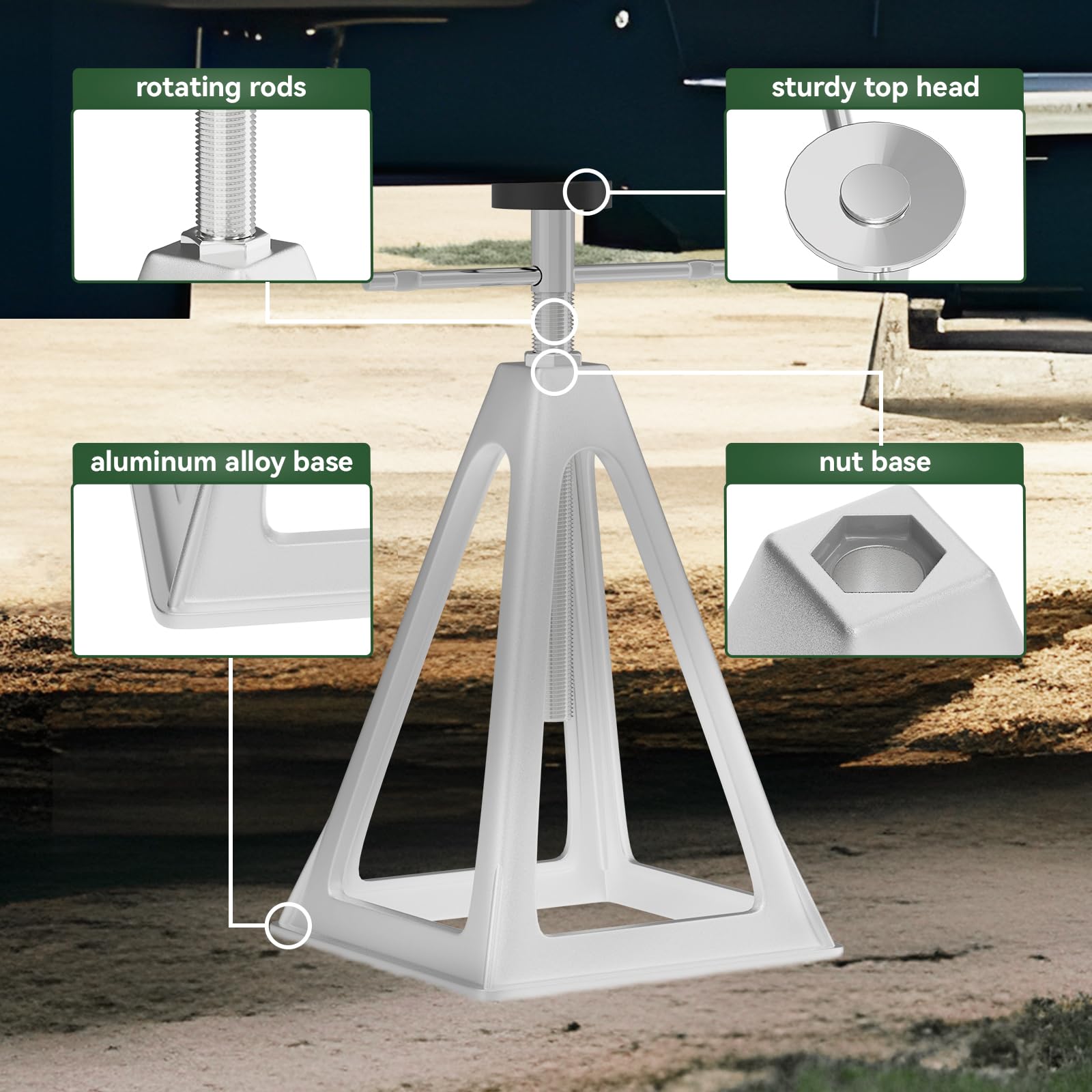 RVGUARD jacks nested together for compact storage and space saving