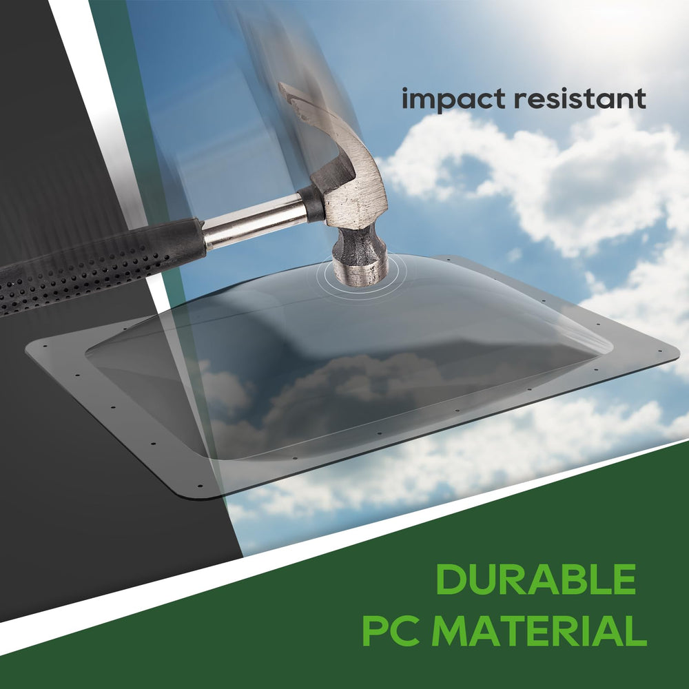 RVGUARD skylight closeup texture showing scratch-resistant finish and clarity
