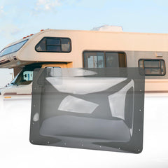 RVGUARD skylight front view showing smoke tint and daylight diffusion benefit