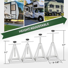 RVGUARD T-handle being turned under RV showing easy stabilization