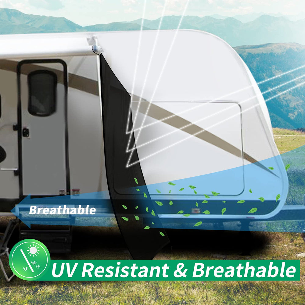 RVINGPRO folded screen in storage bag showing compact packing and easy transport