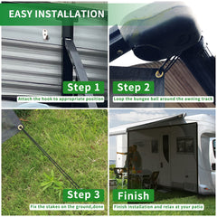 RVINGPRO screen demonstrating privacy while maintaining outward view at campsite