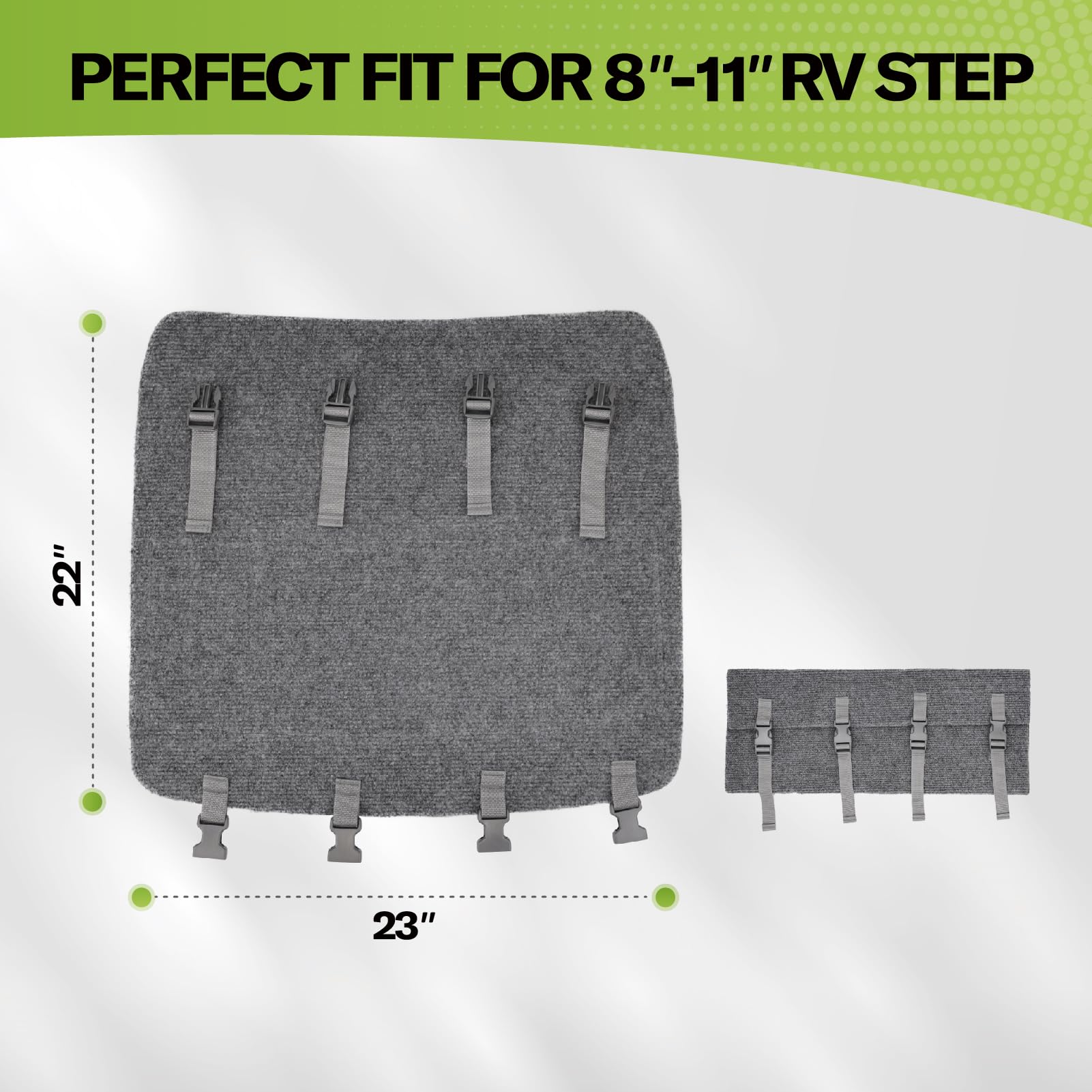 RVMATE close-up of ribbed texture capturing dirt and moisture