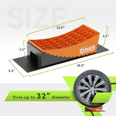 RVMATE close-up of leveler texture and gear mesh improving stack grip and safety