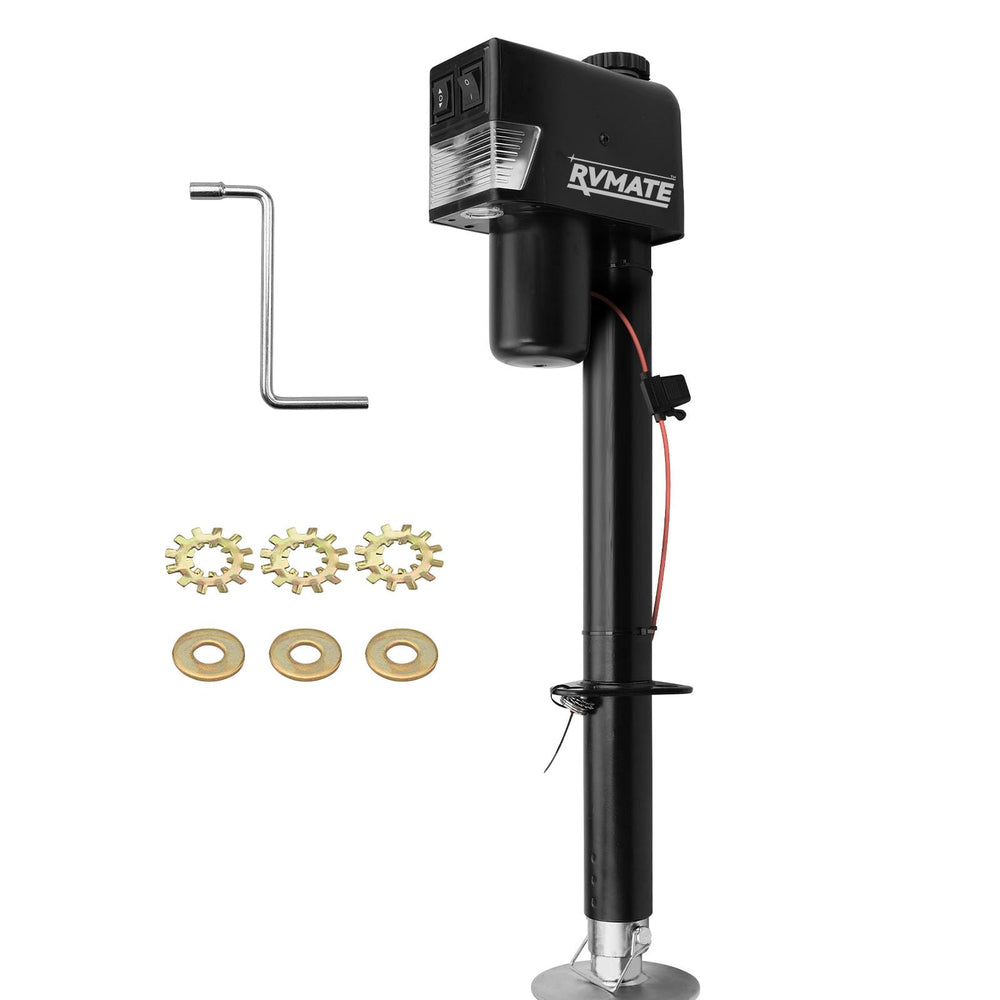 RVMATE front view mounted on trailer showing stable connection and faster hitching