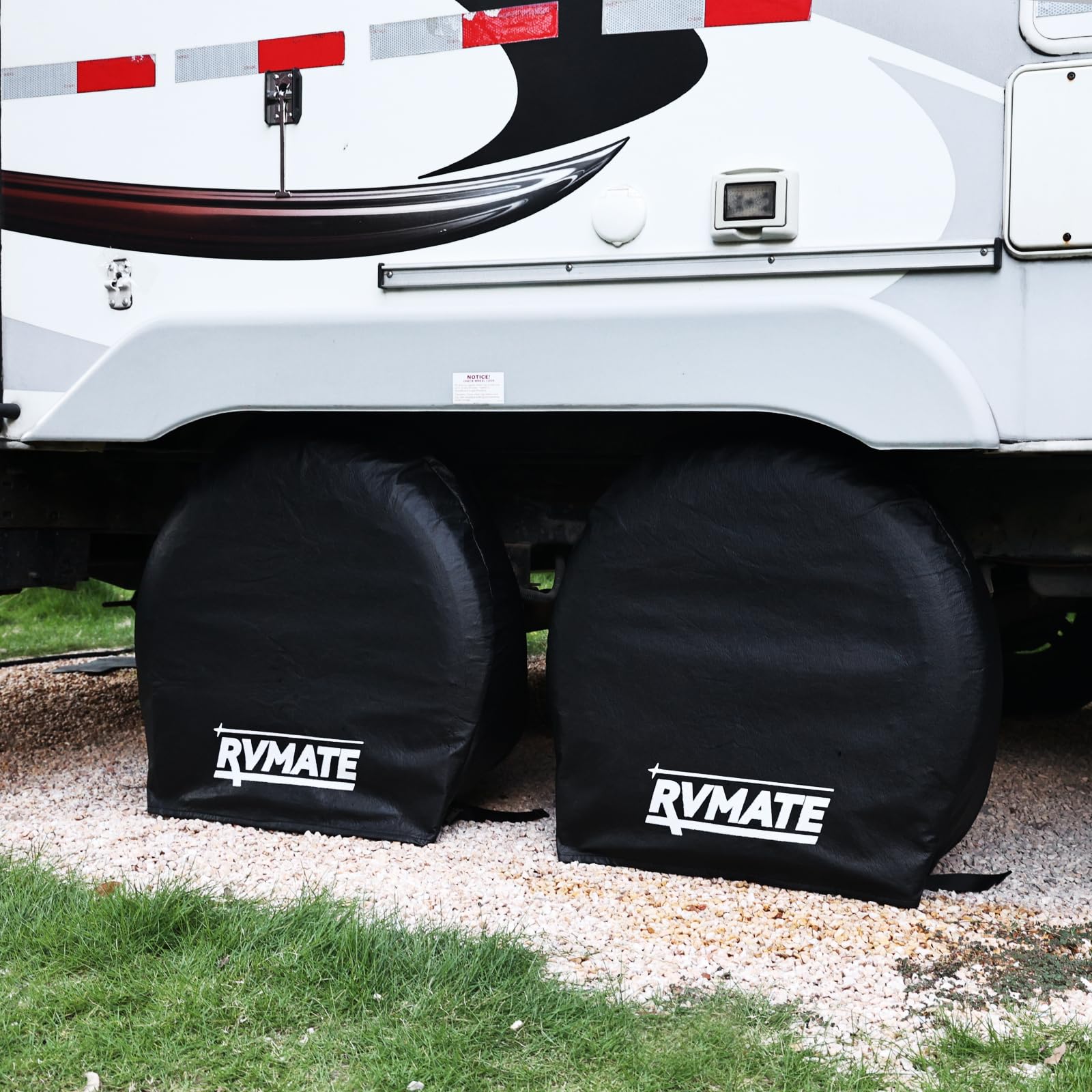 RVMATE size comparison with ruler confirming 27–29 inch fit