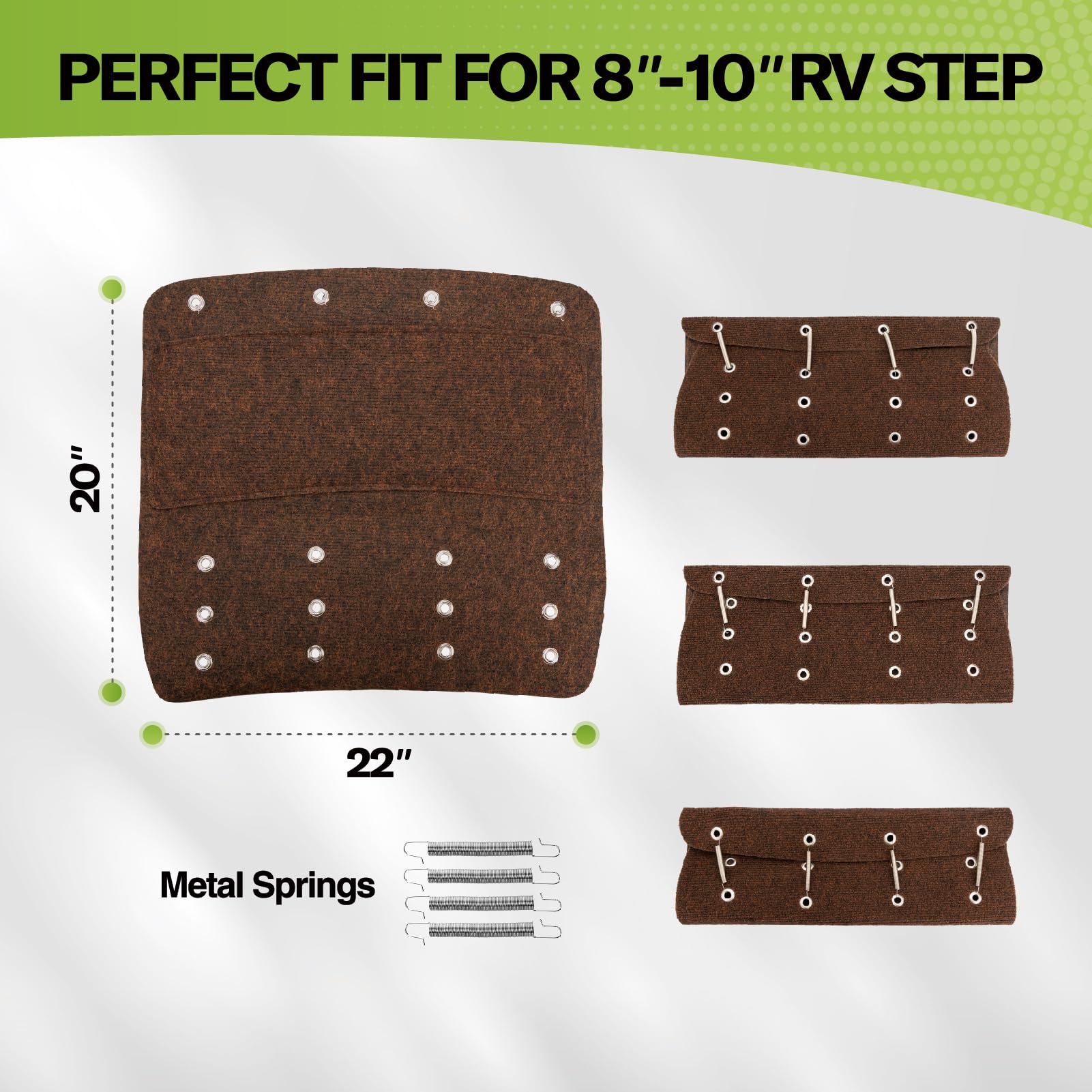 RVMATE close-up of ridged polyester texture showing dirt-scraping fibers and durability