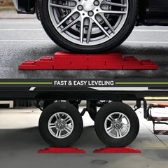 RVMATE closeup of top block texture showing anti-slip surface for tire safety