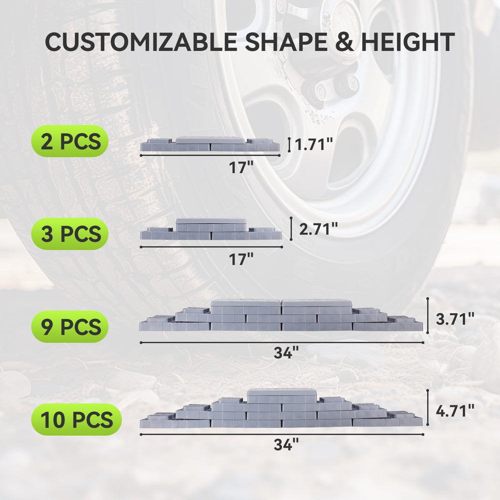 RVMATE in-use under trailer wheel improving stability on uneven ground