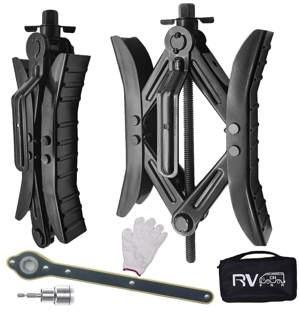 RVPNR front view of packaged wheel chock kit showing compact storage and protection