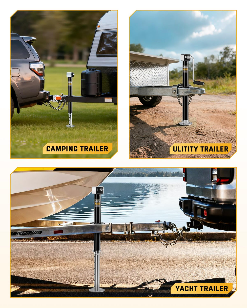 RVshark jack installed at campsite speeding hitch-up and leveling