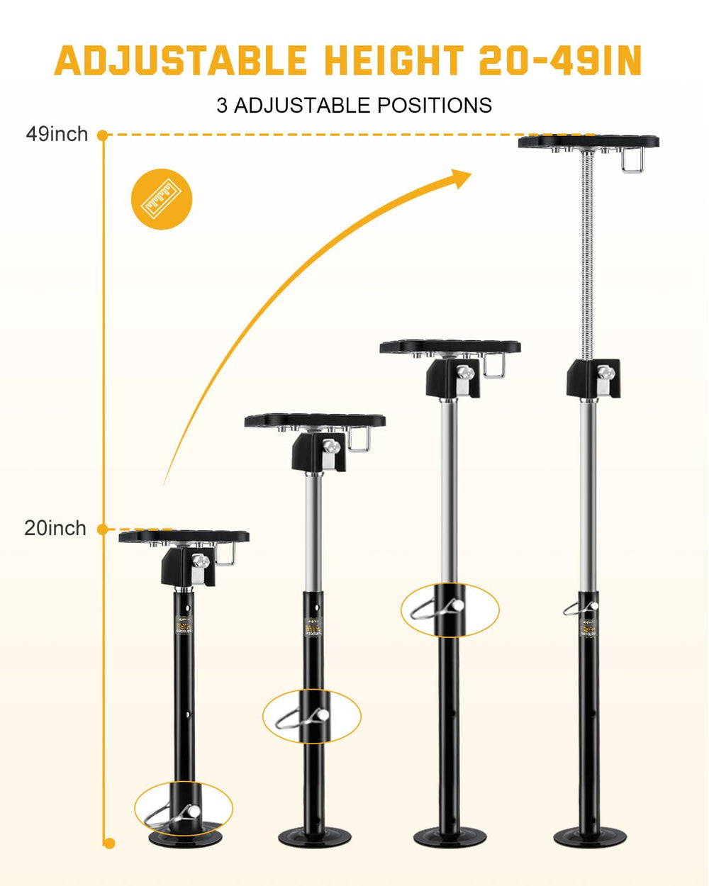 RVshark non-slip foot plate demonstrating stable ground contact and reduced movement