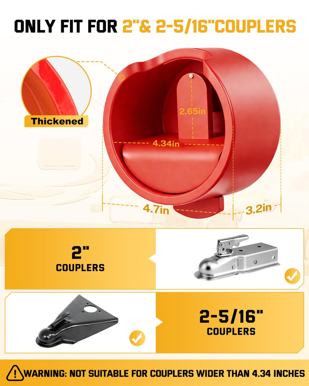 RVshark size comparison beside ruler showing correct coupler fit