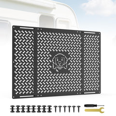 RVSNAIL front view protector showing full grille and pet-themed design benefit protection
