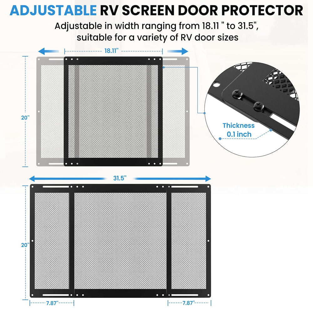 RVSNAIL side profile mounted on RV door demonstrating slim bulk reduction
