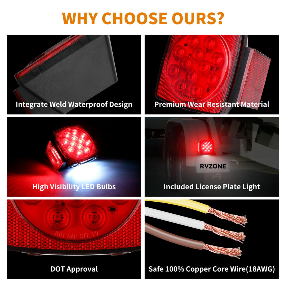 RVZONE set of six side marker lights displaying improved side visibility