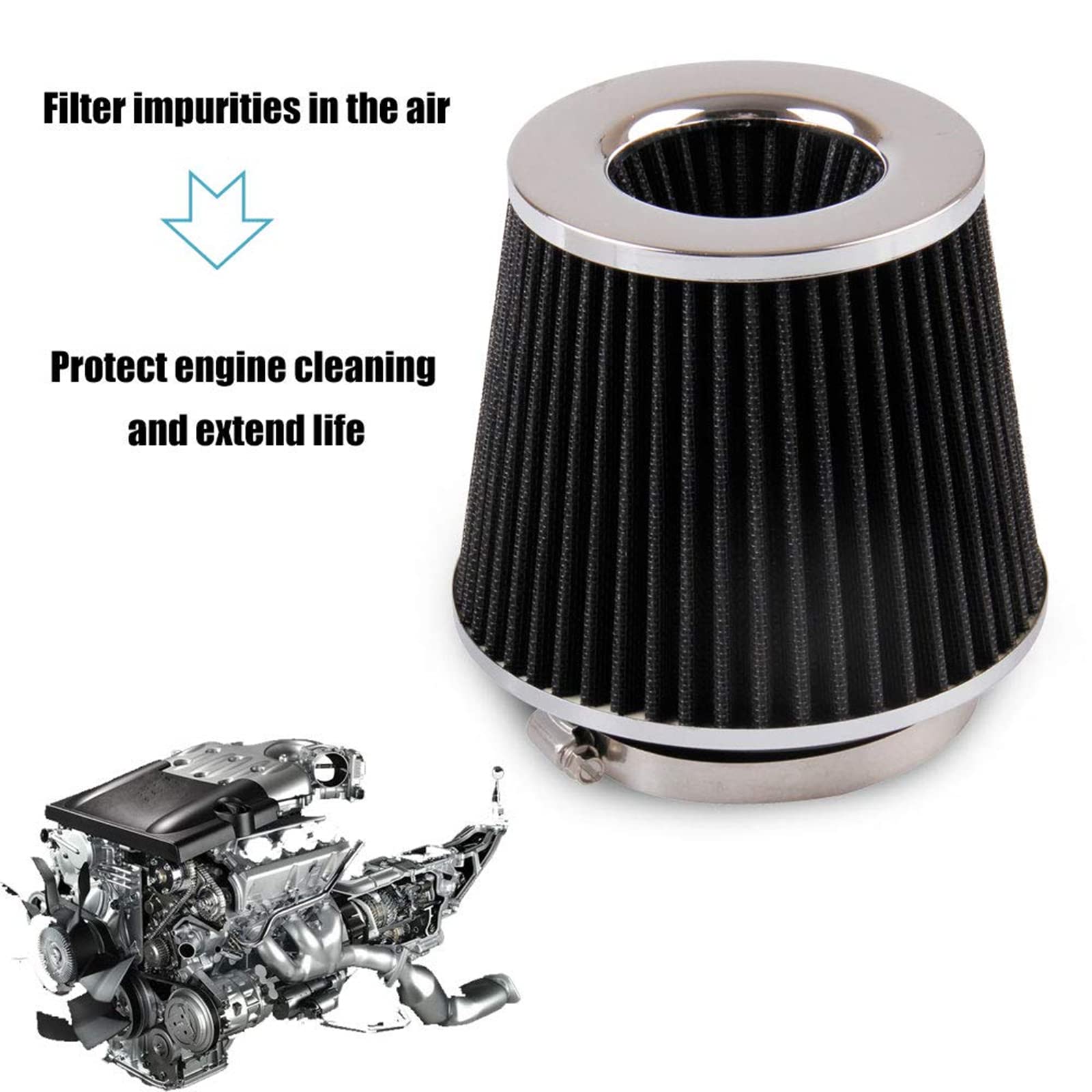 RYANSTAR side profile of cone filter, displays compact footprint advantage