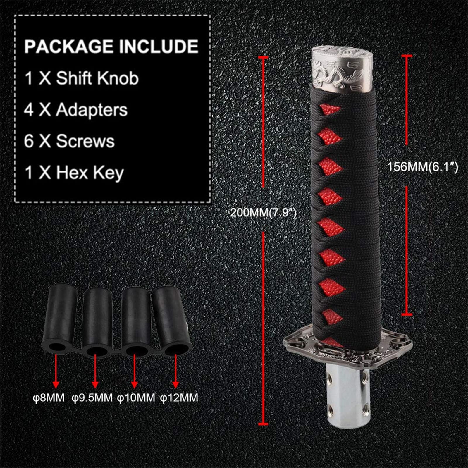 RYANSTAR shift knob installed in car interior adding Japanese-inspired aesthetic