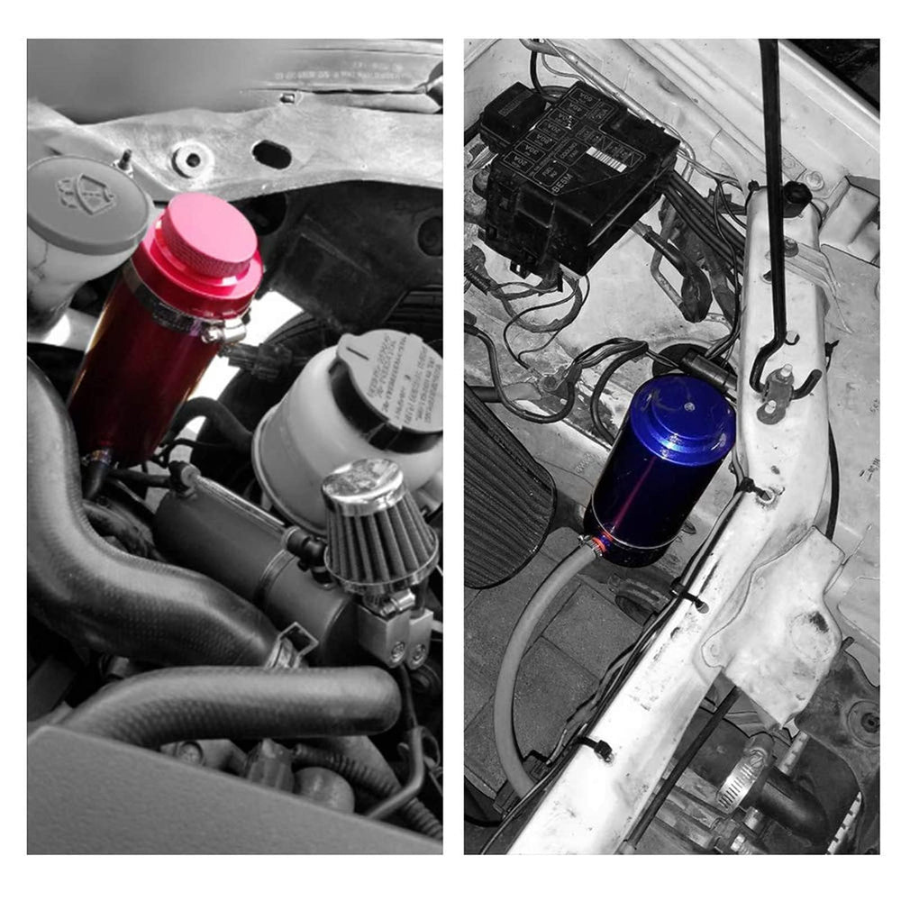 RYANSTAR RACING expansion tank installed in engine bay demonstrating fitment and clearance