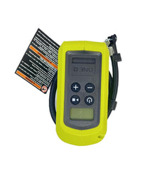 RYOBI inflator nozzle close-up showing seal detail for faster inflation benefit