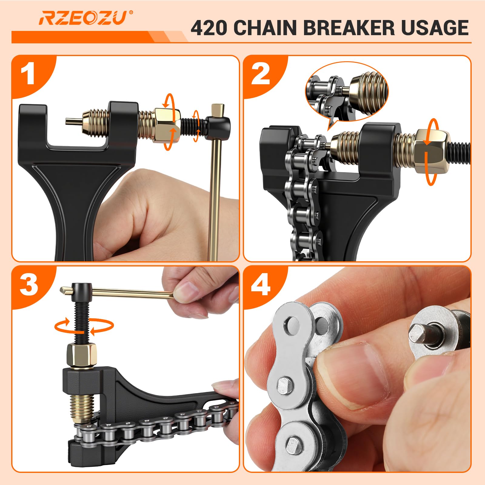 RZEOZU master links and chain breaker kit ready for fast maintenance and secure joining