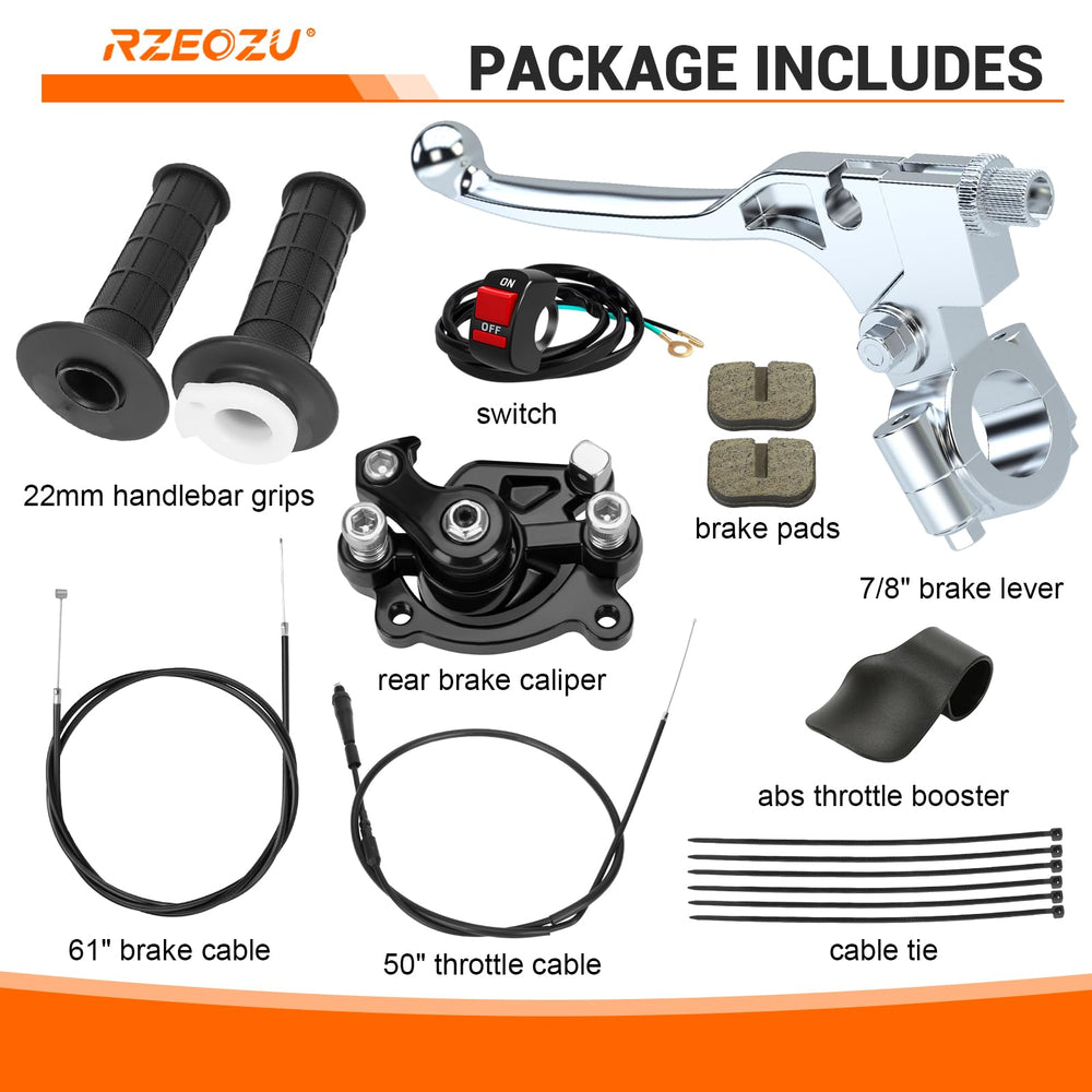 RZEOZU packaged components laid out showing complete parts list and readiness