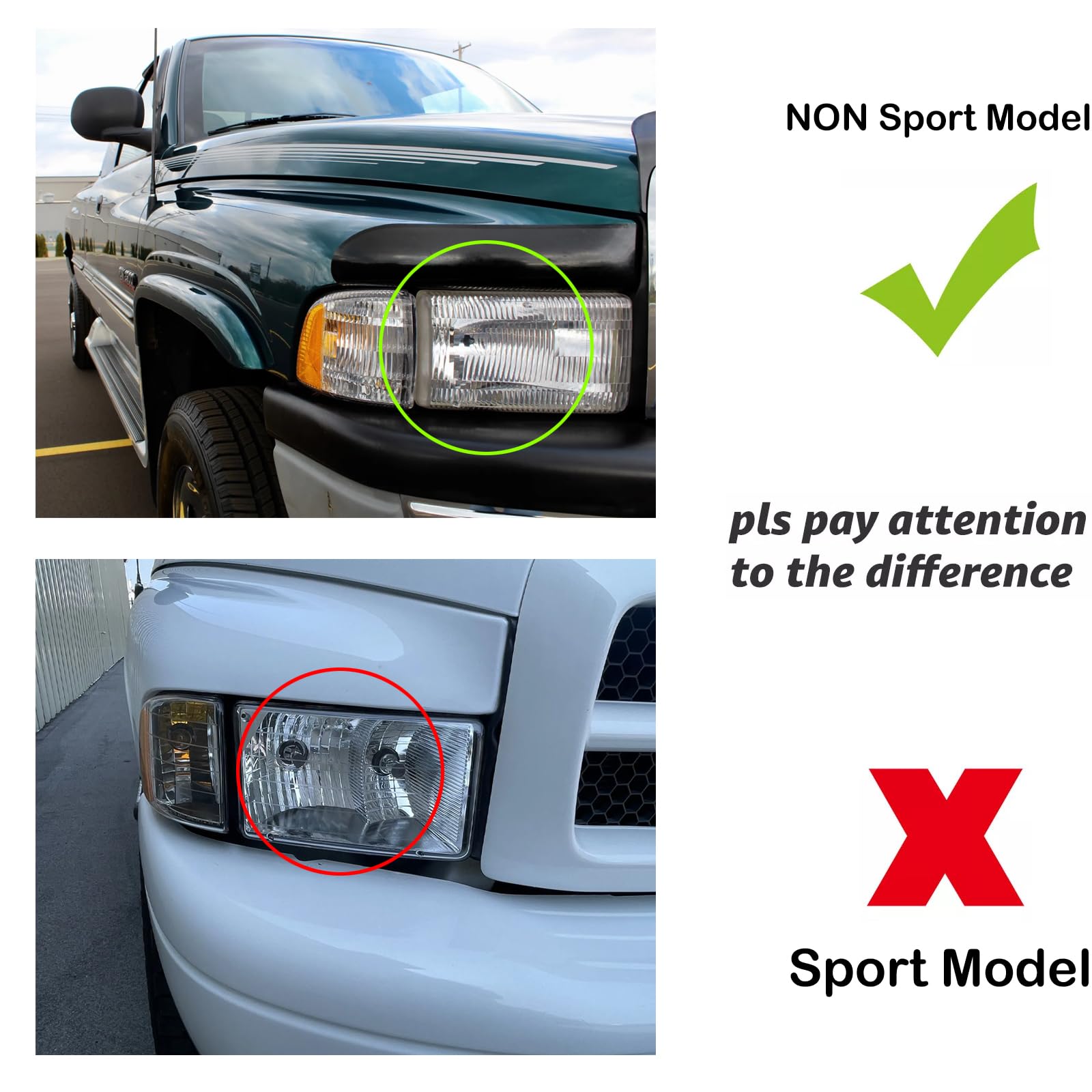 SAFAUTOPARTS assembly mounted on Dodge Ram front end restoring factory look and fit