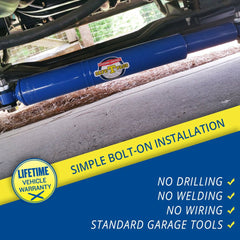 Safe-T-Plus installed on Class A motorhome demonstrating improved highway stability