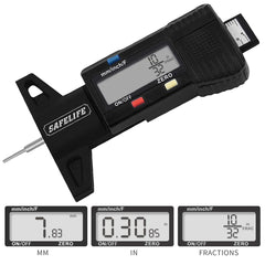 SAFELIFE large LCD closeup displaying clear numeric depth for accuracy