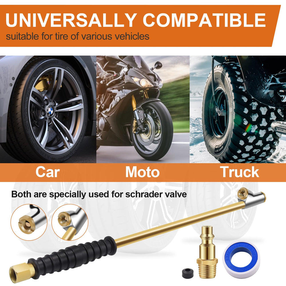 SAFELIFE connected to compressor inflating truck tire faster with seal