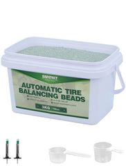 Safetect packaging front showing 6.6 lb beads and accessories benefit balanced tires