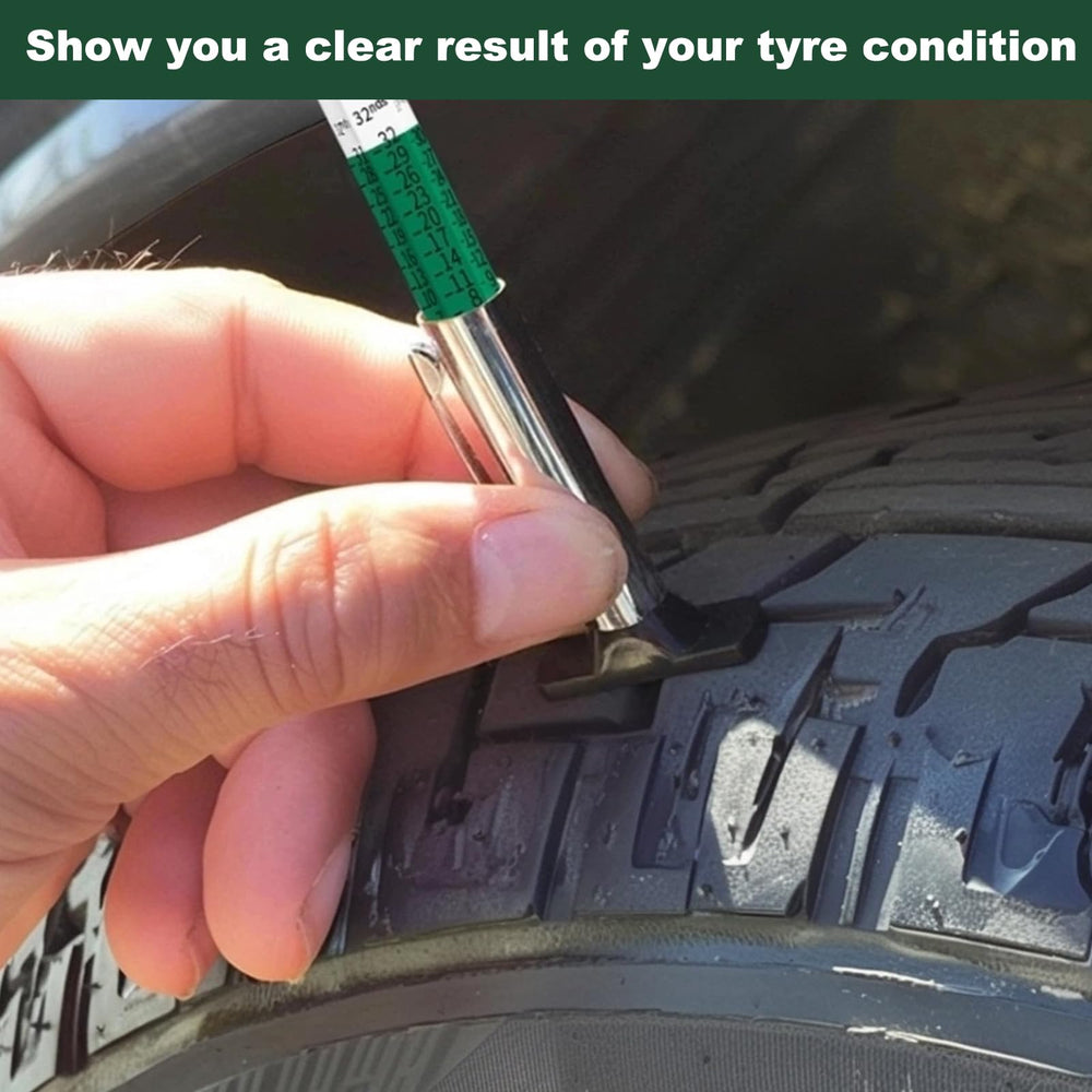 Safetect tire tread depth gauges displayed for quick tire wear checks and safety