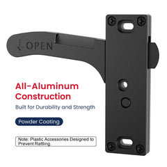 Safoner aluminum handle close detail highlighting sturdy construction and durability benefit
