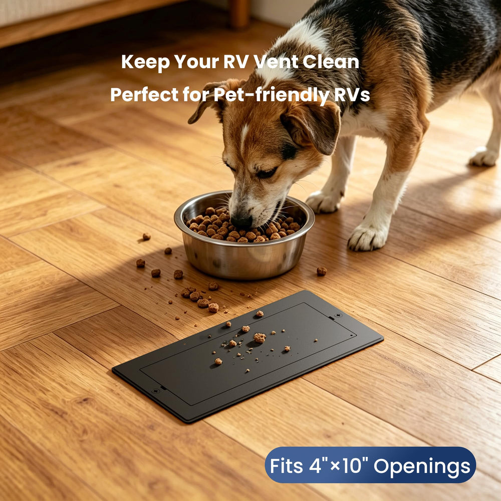 Safoner installed in RV floor demonstrating neat fit and debris protection