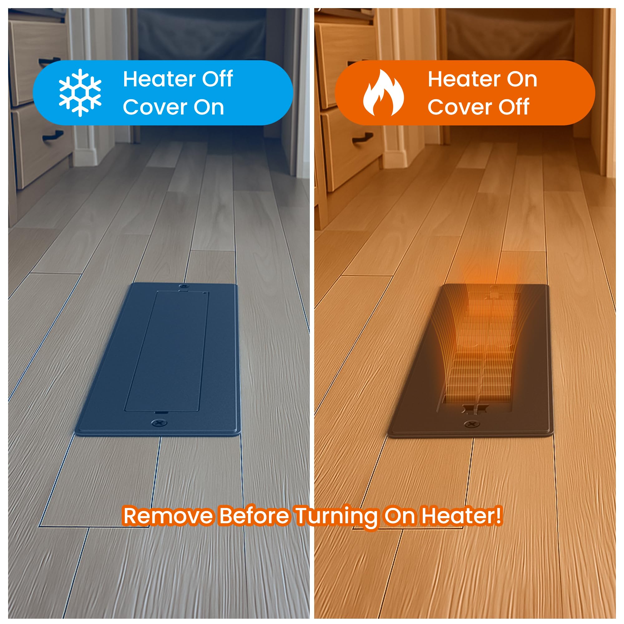 Safoner vent installed in camper floor showing secure fit and finish benefit