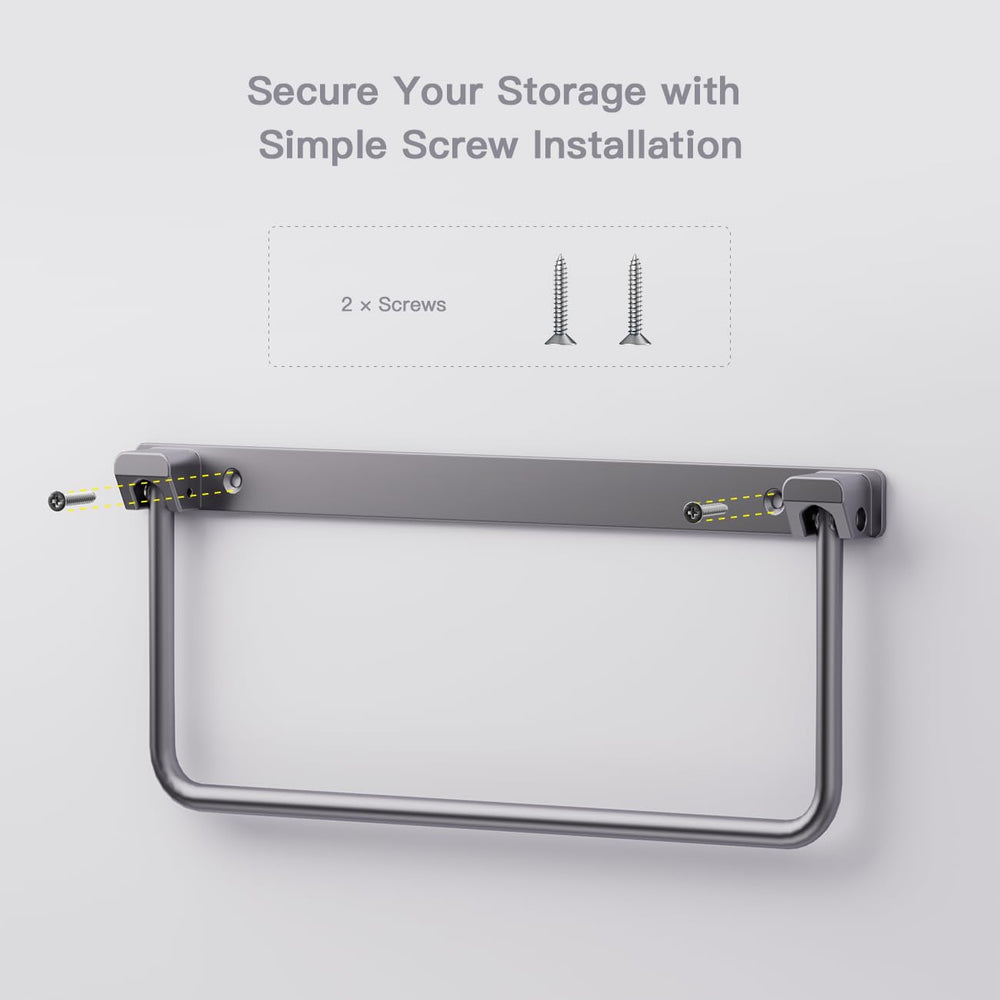 Safoner rack in RV entry lifestyle photo keeping floors clutter-free