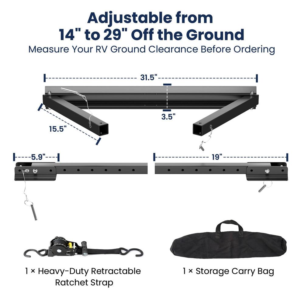 Safoner stabilizer in campsite use reducing trailer sway for comfort
