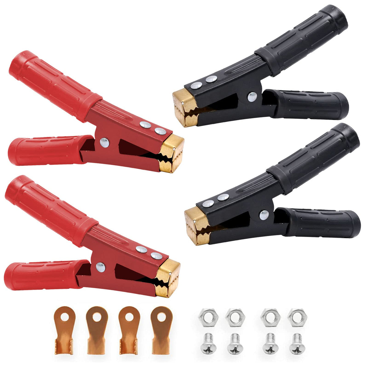 Saihisday front view of four clamps showing color coding and build benefit secure identification