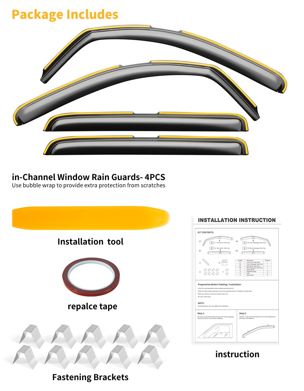 saleago product packaging and manual showing included warranty support